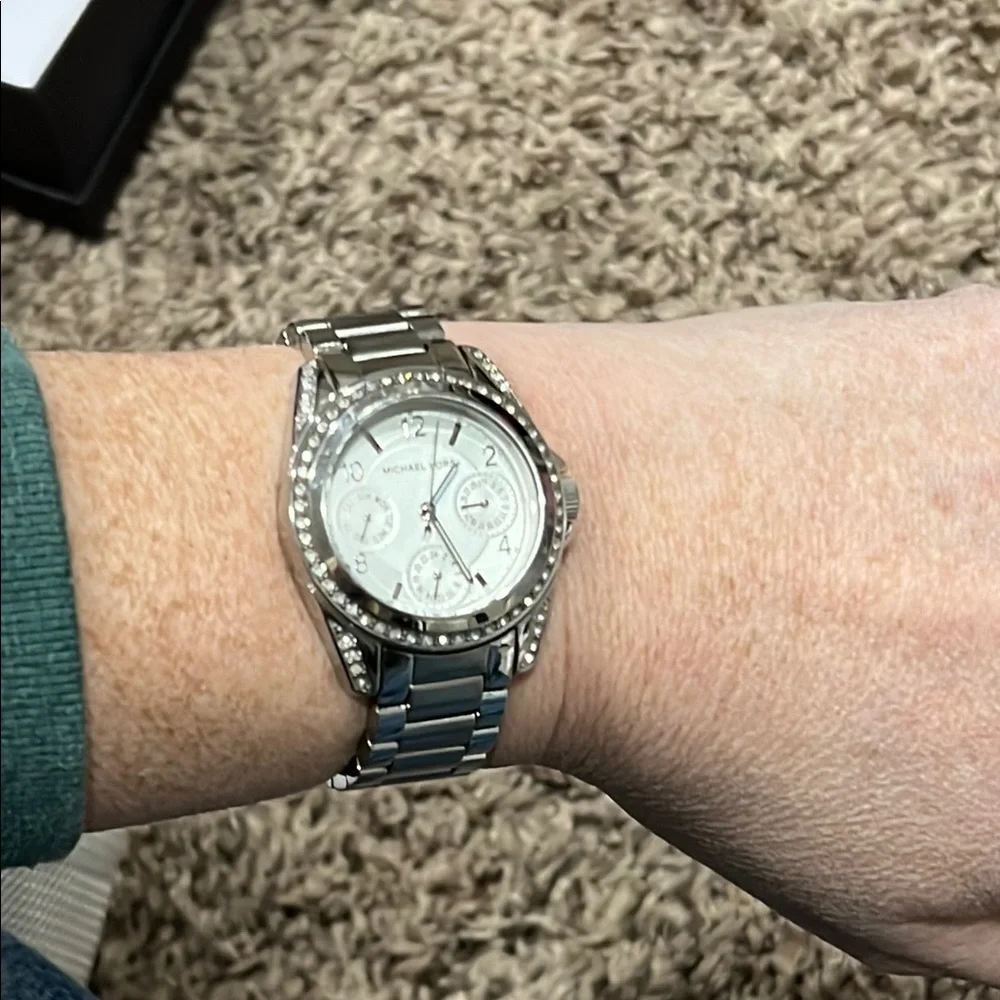 Michael Kors Silver Crystal Watch